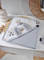 Ręcznik z kapturkiem Wafel Grey Lamb