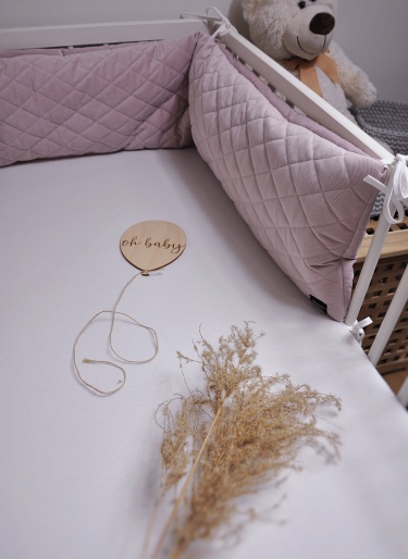 Ochraniacz do łóżeczka Velvet Powder Rose