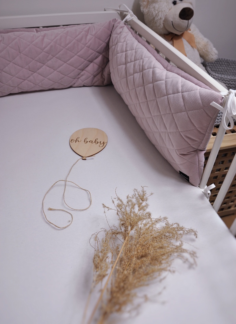 Ochraniacz do łóżeczka Velvet Powder Rose