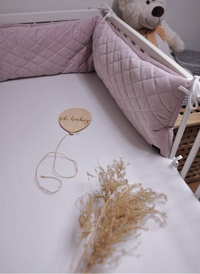 Ochraniacz do łóżeczka Velvet Powder Rose