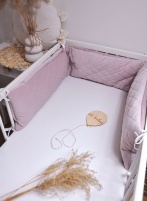Ochraniacz do łóżeczka Velvet Powder Rose