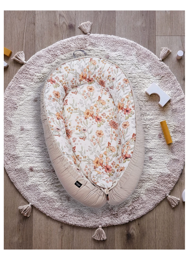 Kokon Niemowlęcy Beige Vintage Garden