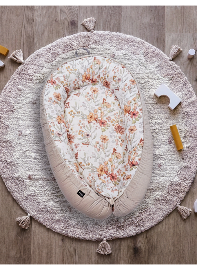 Kokon Niemowlęcy Beige Vintage Garden