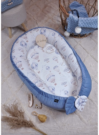 Kokon Niemowlęcy Jeans Sky