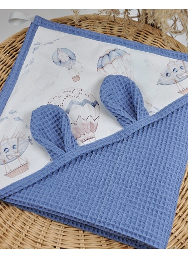 Ręcznik z kapturkiem Wafel Jeans Sky