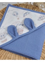 Ręcznik z kapturkiem Wafel Jeans Sky