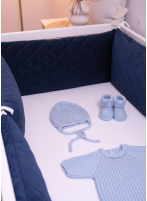 Ochraniacz do łóżeczka Velvet Navy