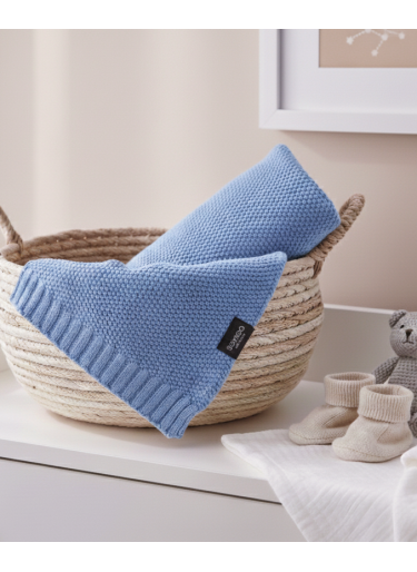 Kocyk Dzianinowy Bawełna 80x100 Jeans