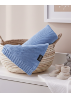 Kocyk Dzianinowy Bawełna 80x100 Jeans