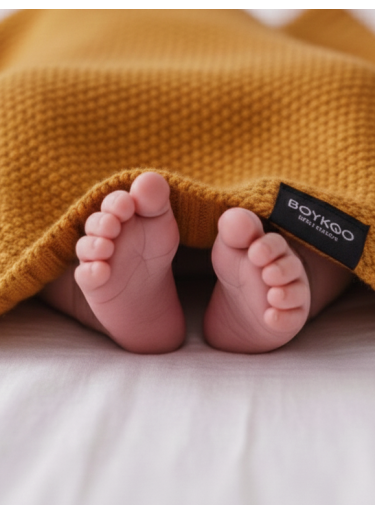 Kocyk Dzianinowy Bawełna 80x100 Honey