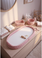 Przewijak Pleciony ze sznurka Pudrowy Róż